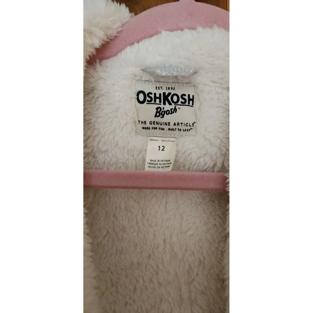 Osh Kosh Bgosh‎ White And Tan Sherpa Jacket